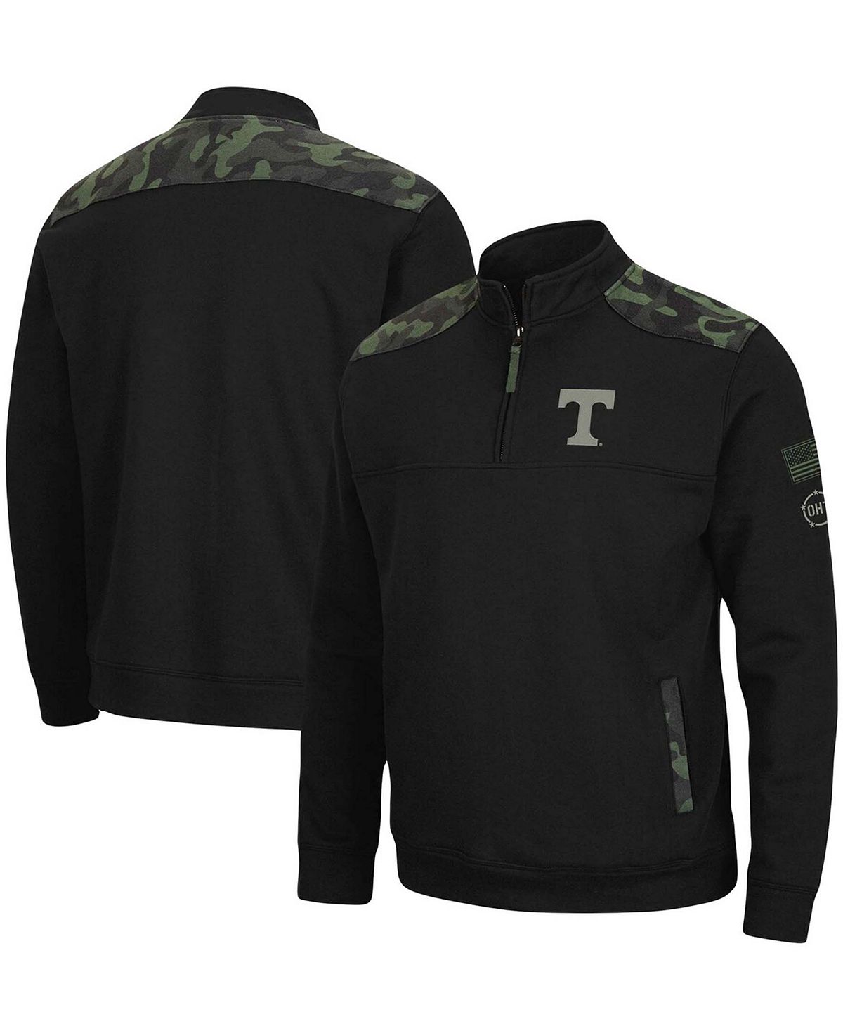 цена Мужская черная флисовая куртка tennessee volunteers oht в стиле милитари appreciation commo с молнией на четверть Colosseum, черный