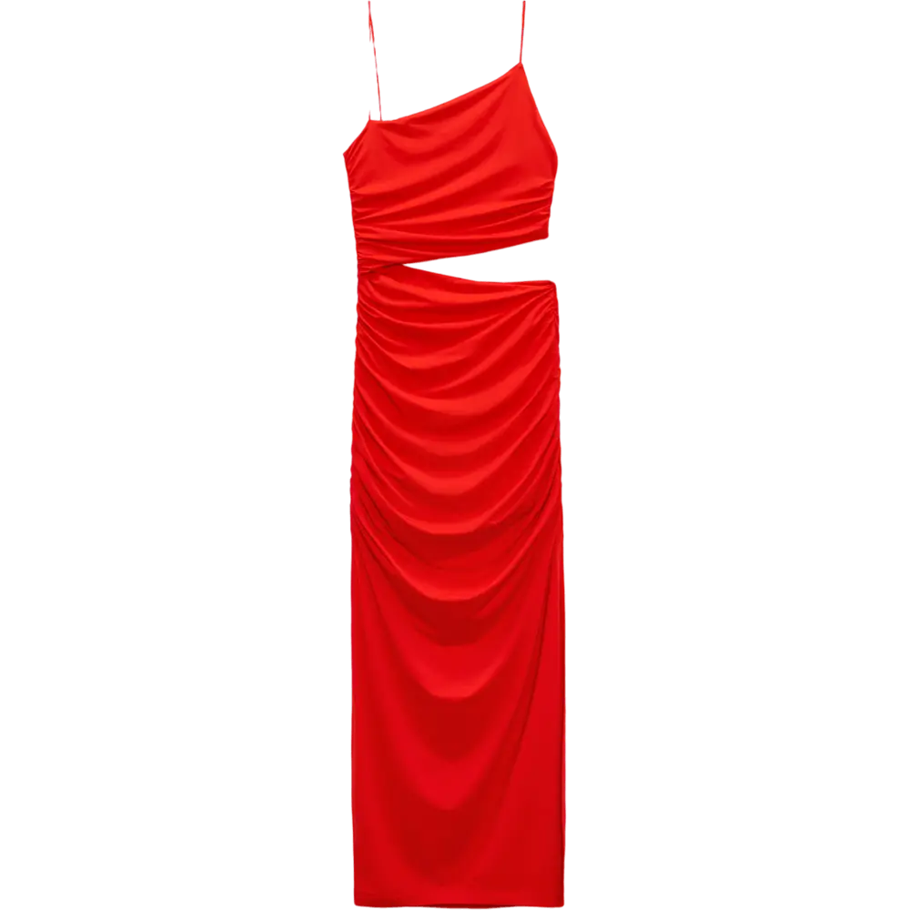 

Платье Zara Asymmetric Cut-Out, красный