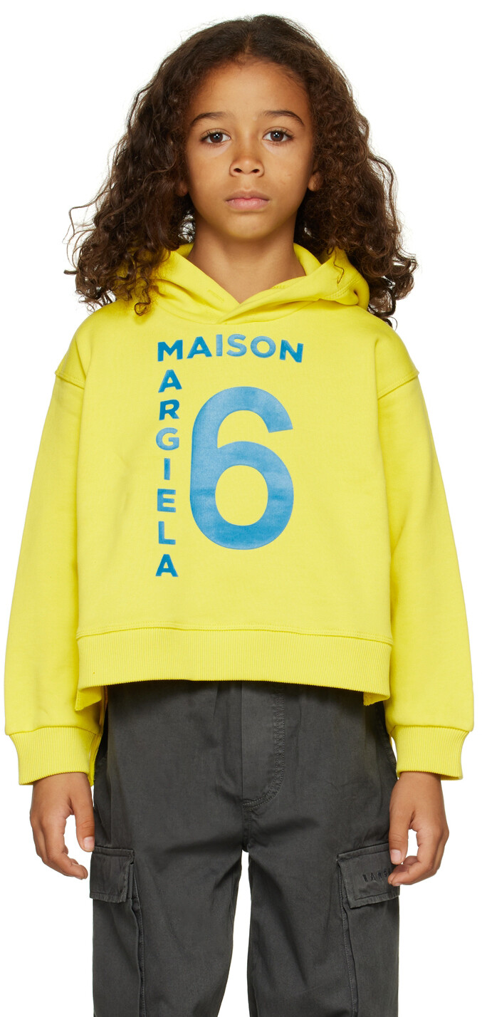 

Детская желтая толстовка с капюшоном MM6 Maison Margiela, Желтый