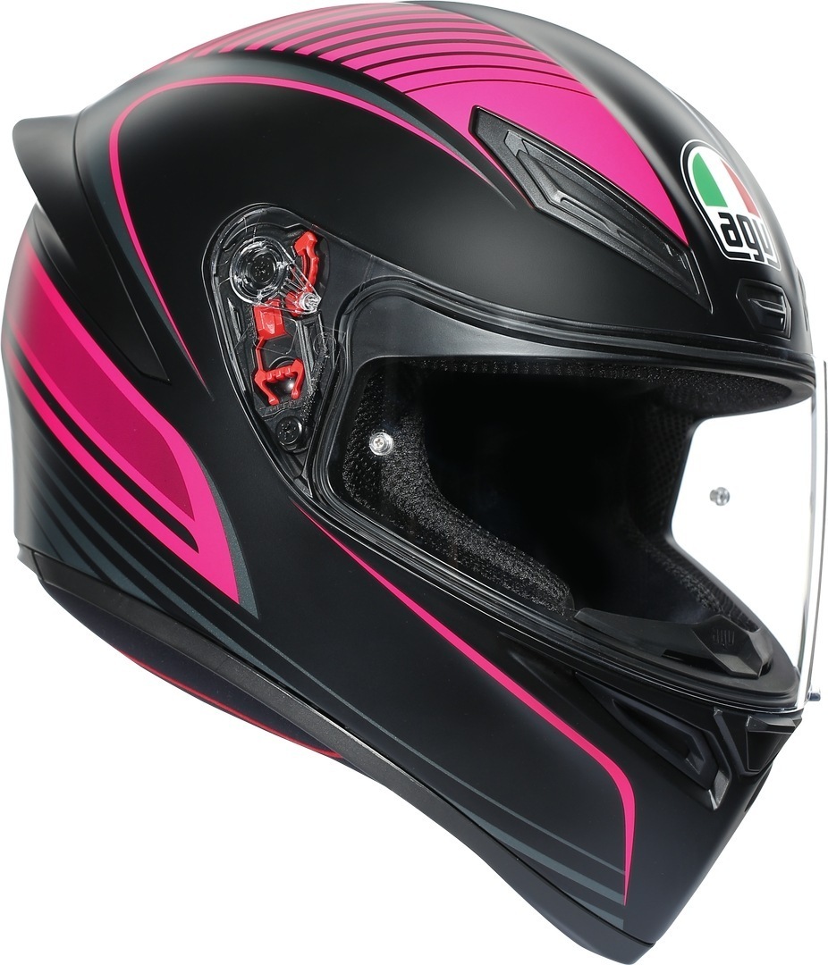 Шлем AGV K-1 Warmup, черный/розовый