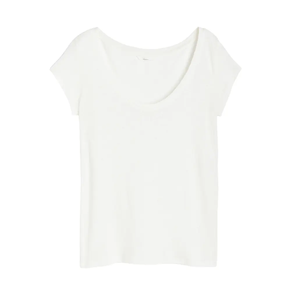 

Футболка H&M Linen-blend, белый