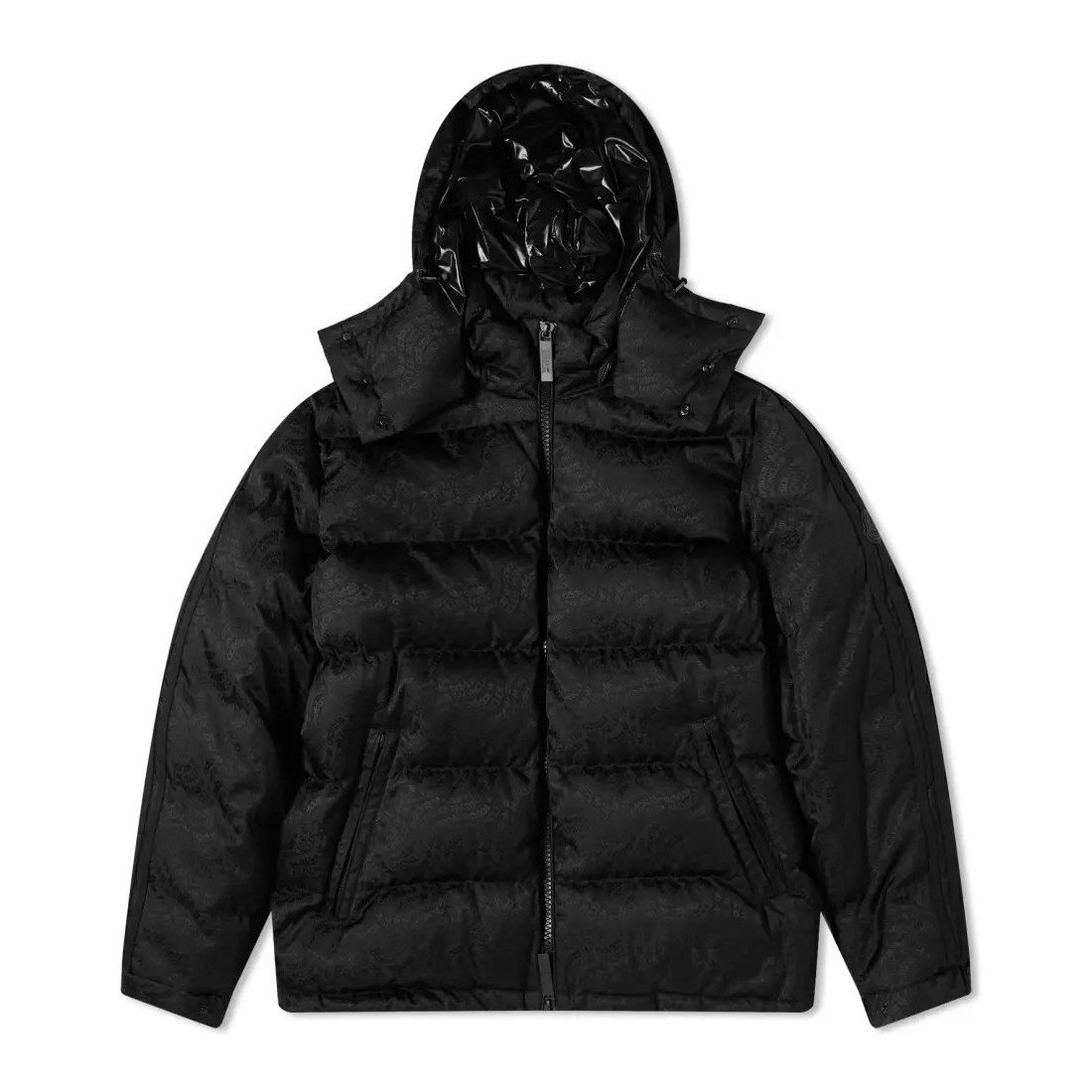 Пуховик Moncler Genius X Adidas Alpbach, черный куртка moncler x adidas originals alpbach moncler genius черный