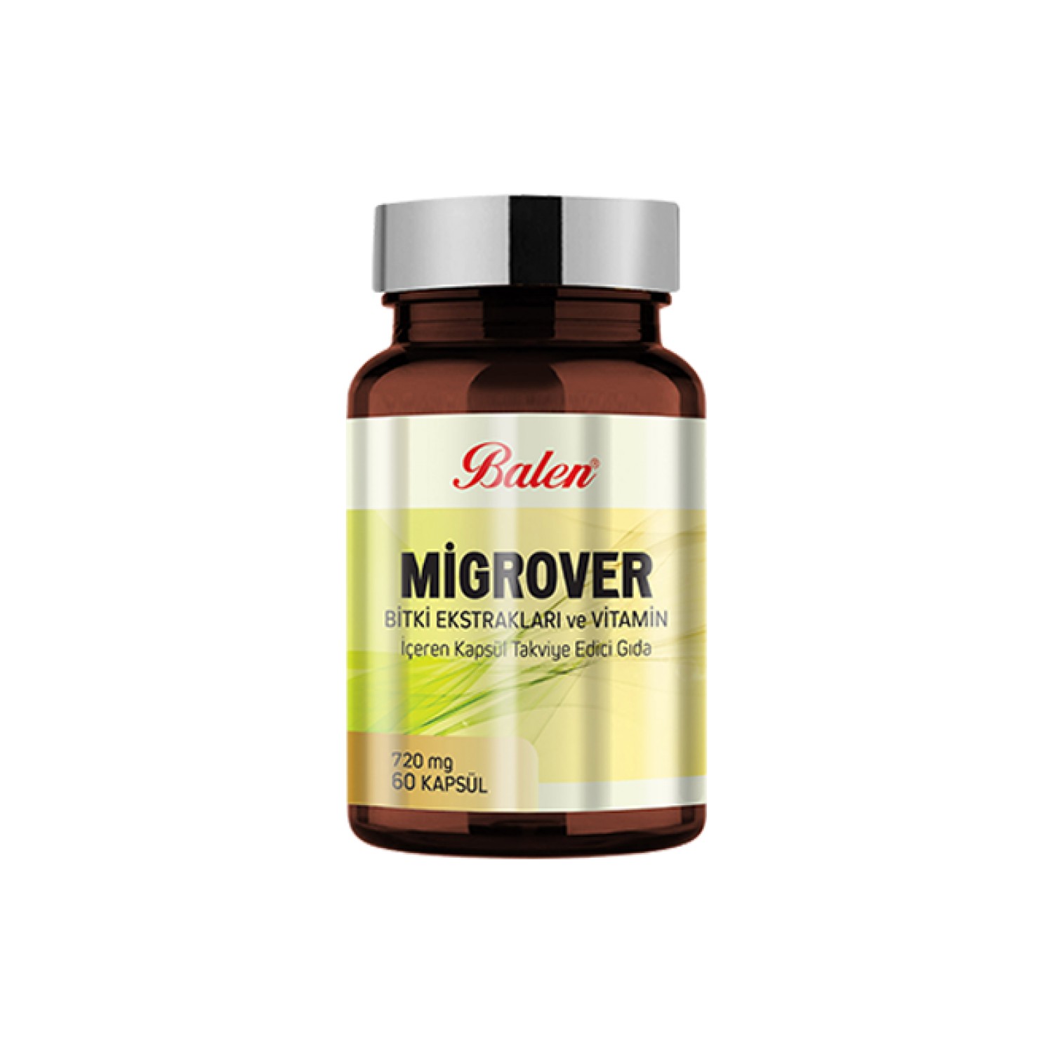 Экстракты трав и витаминов Migrover 720 мг, 60 капсул пищевая добавка balen migrover с растительными экстрактами и витаминами 720 мг 3 упаковки по 60 капсул