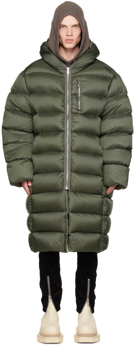 

Пуховое пальто цвета хаки Jumbo Gimp Rick Owens