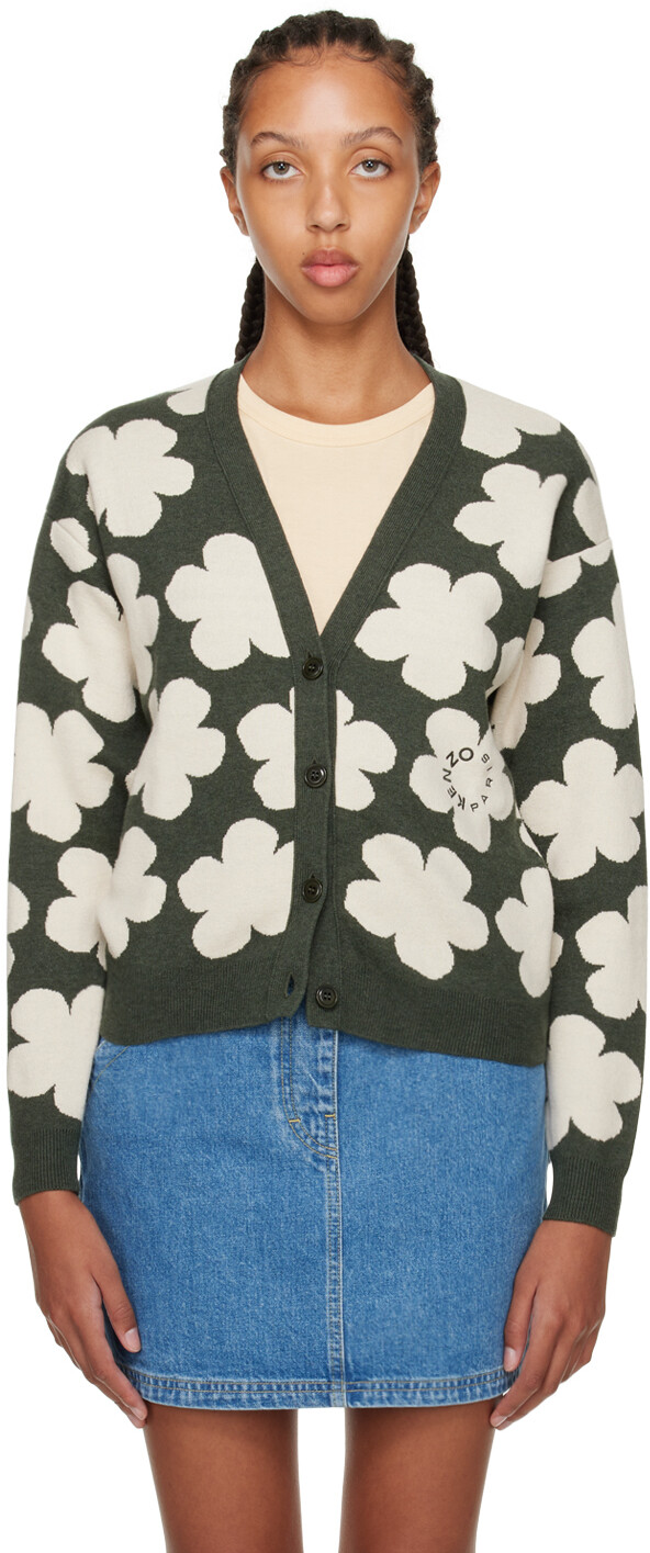 

Кардиган цвета хаки Kenzo Paris Hana Dots