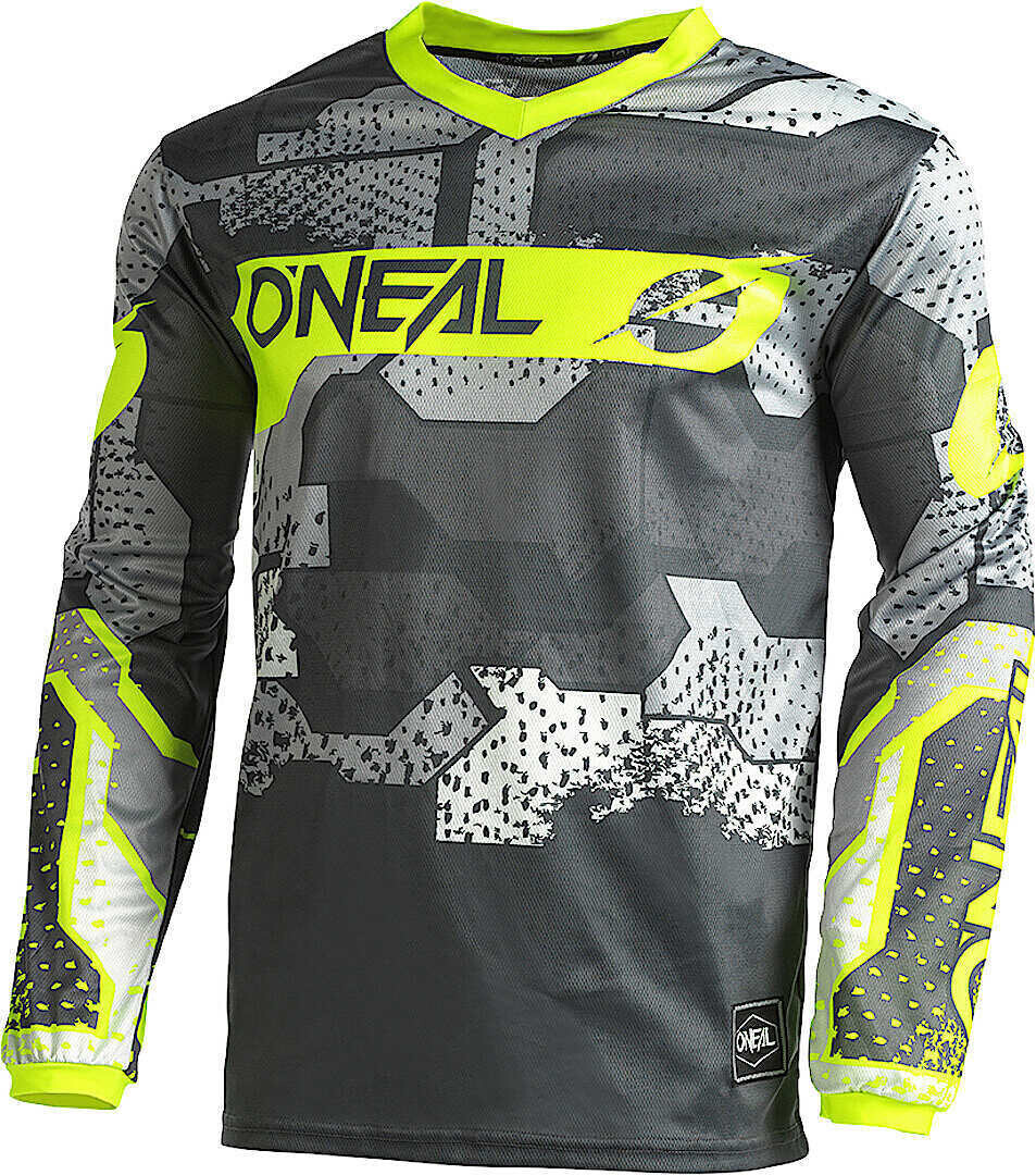 

Oneal Element Camo V.22 Молодежный мотокросс Джерси, серый/желтый
