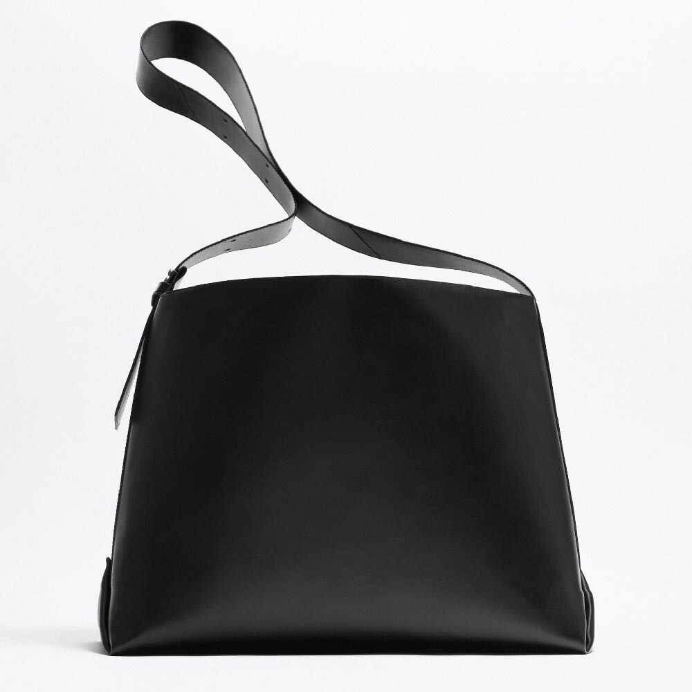 

Сумка Zara Leather Crossbody, черный