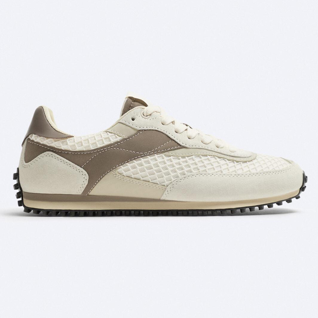 

Кроссовки Zara Retro Mesh, серо-бежевый