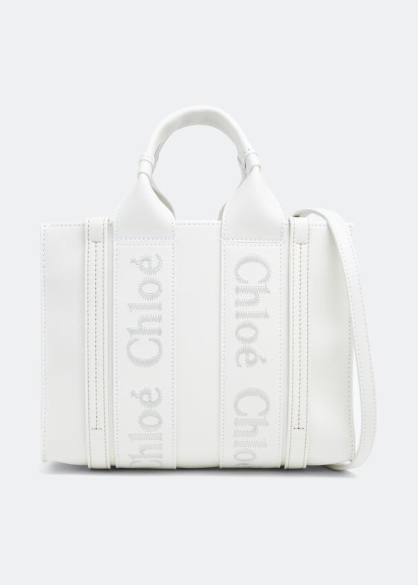 

Сумка-тоут CHLOÉ Woody small tote bag, белый