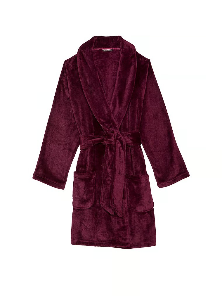 

Халат Victoria's Secret Short Cozy, бордовый