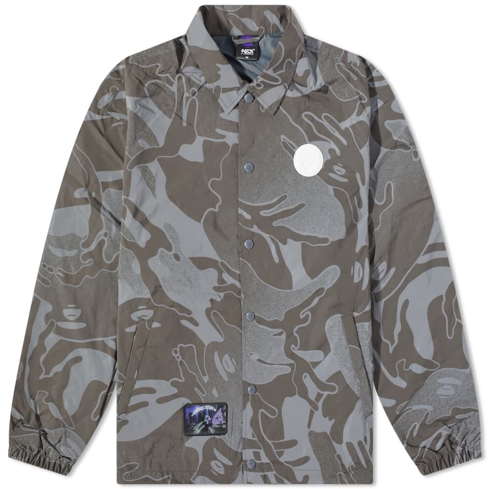 

Тренерская куртка с камуфляжным принтом AAPE, серый