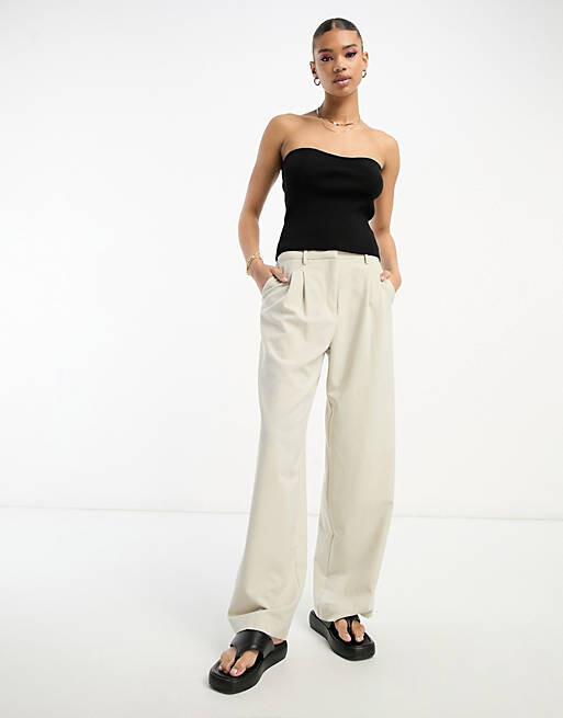 

Черный вязаный топ-бандо ASOS DESIGN