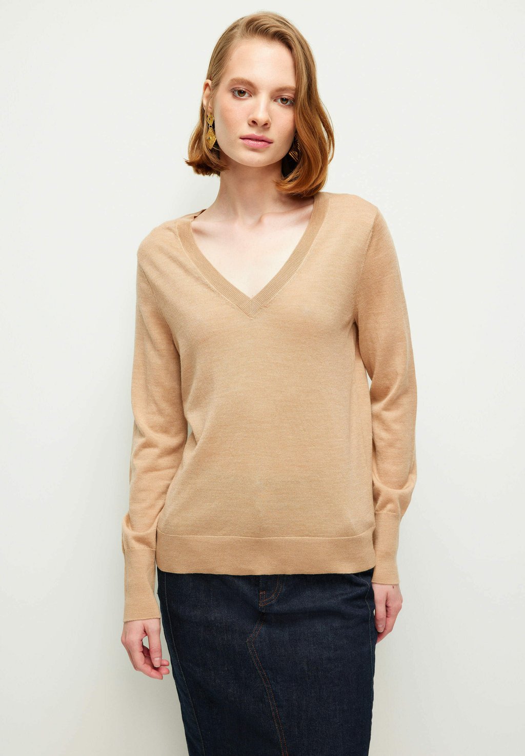 Вязаный свитер adL, цвет camel