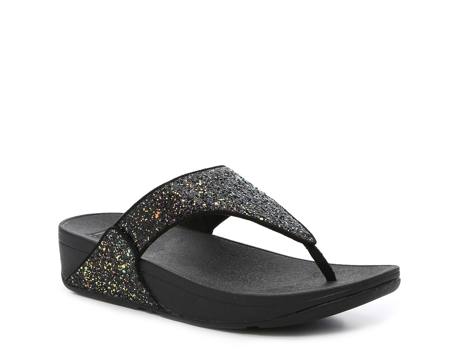 

Сандалии FitFlop Lulu на танкетке, черный / золотой