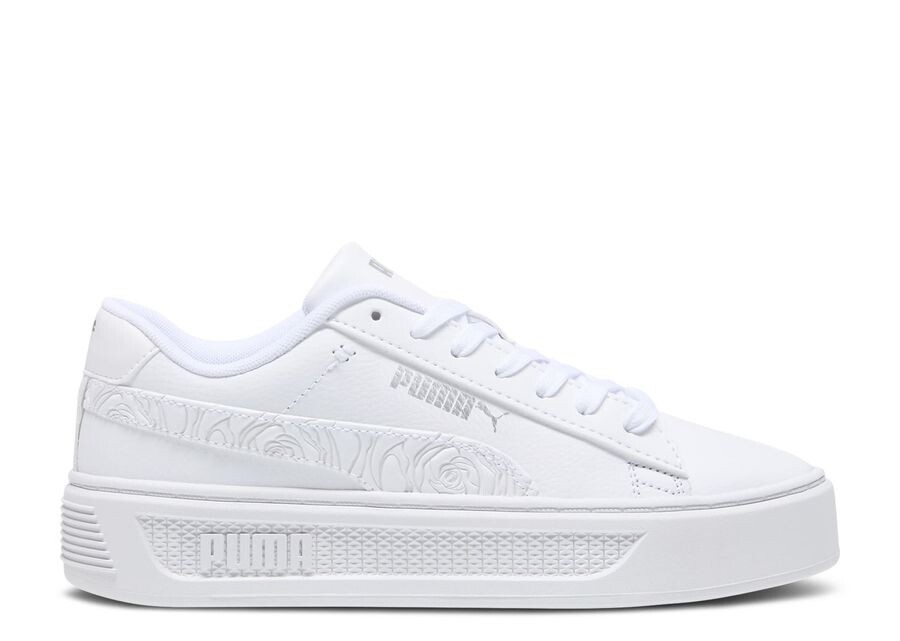 

Кроссовки Puma Wmns Smash Platform V3, цвет White Silver Rose