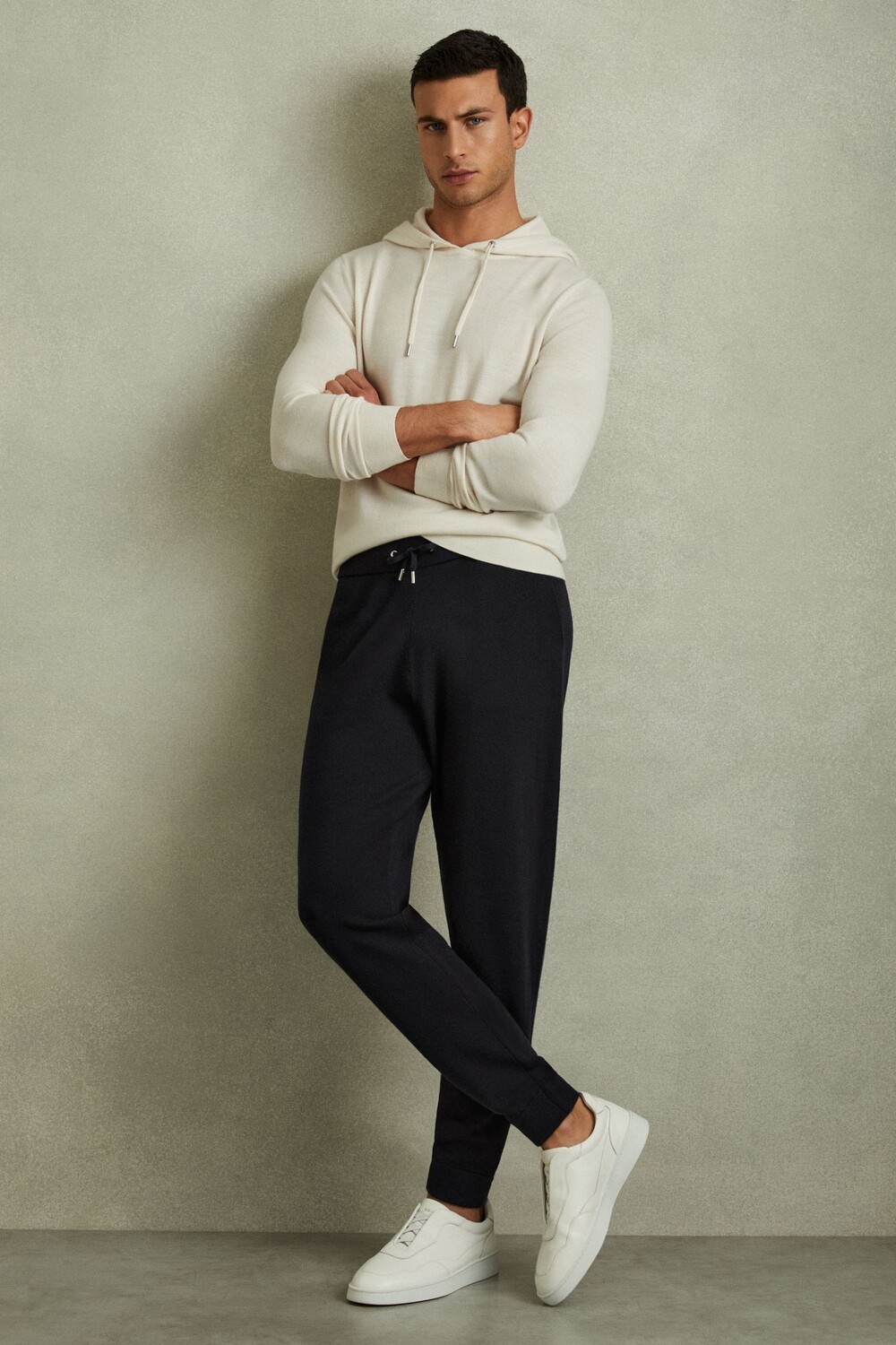 

Джоггеры Billings из смеси мериносовой шерсти с завязками Reiss, синий