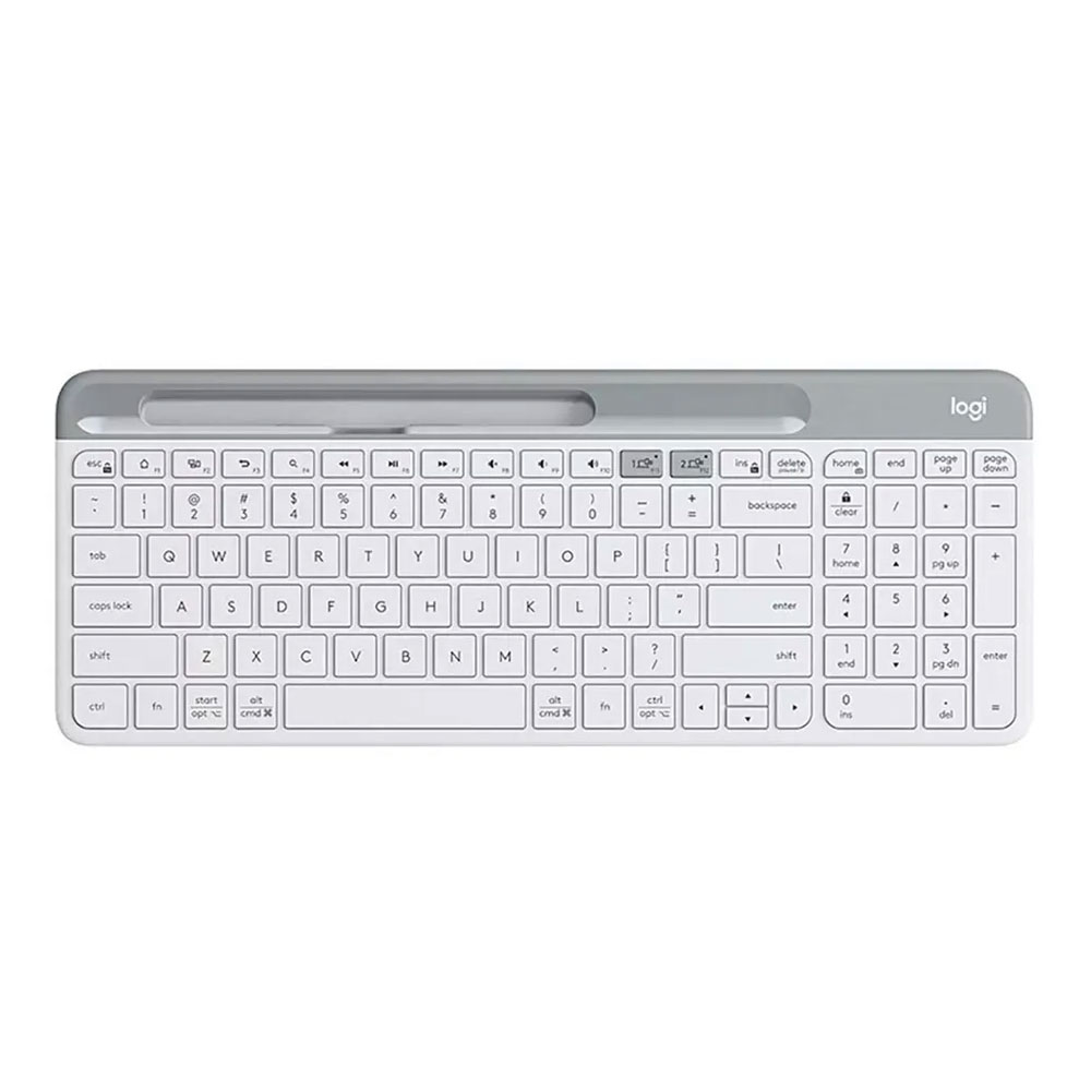 Клавиатура беспроводная Logitech K580, с подставкой, английская раскладка, белый