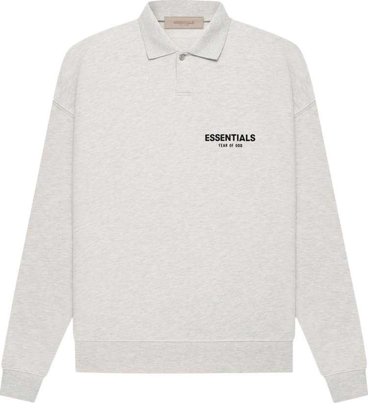 

Лонгслив Fear of God Essentials Long-Sleeve Polo 'Light Oatmeal', серый