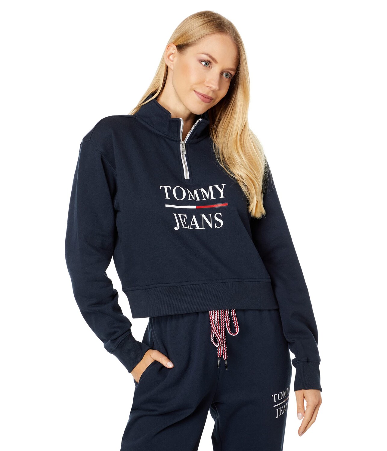 

Пуловер Tommy Jeans, 1/2 Zip Crop Pullover