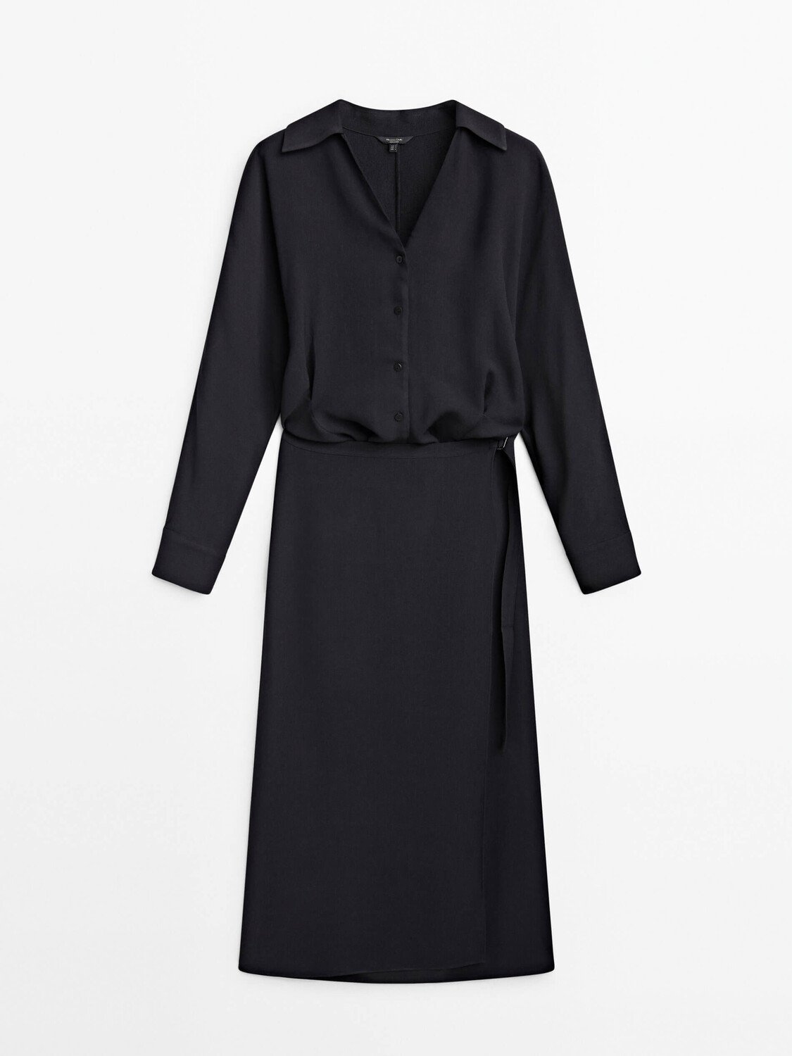 

Платье Massimo Dutti Long Pareo Shirt, черный