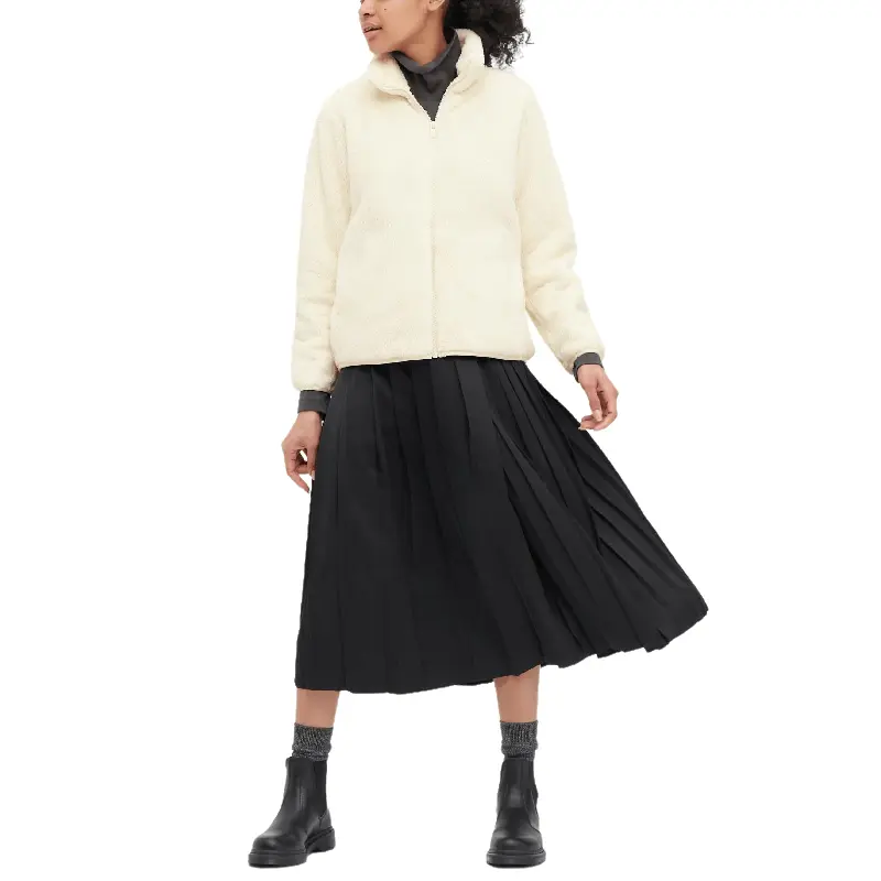

Куртка Uniqlo Fluffy fleece zipped, белый