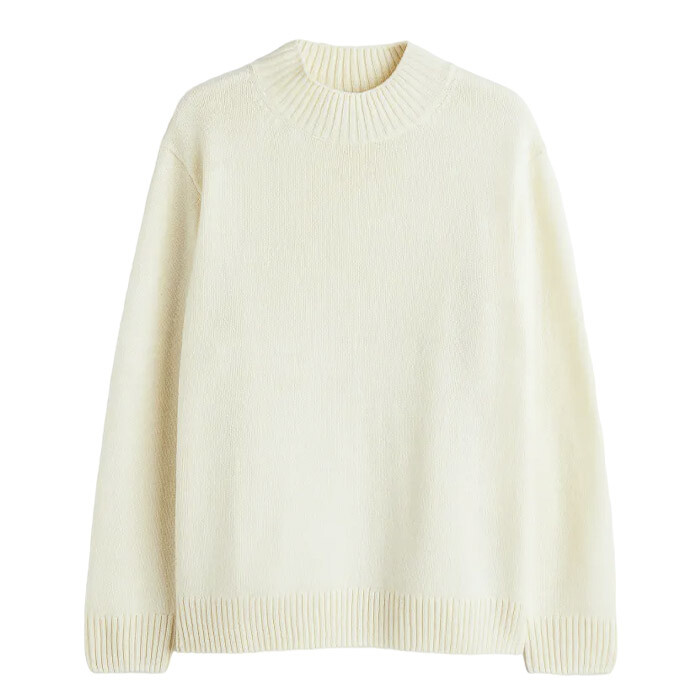 

Джемпер H&M Regular Fit Wool-blend, кремовый