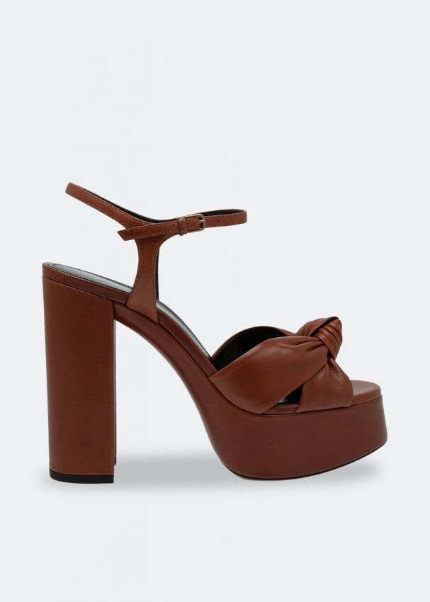 

Сандалии SAINT LAURENT Bianca platform sandals, коричневый