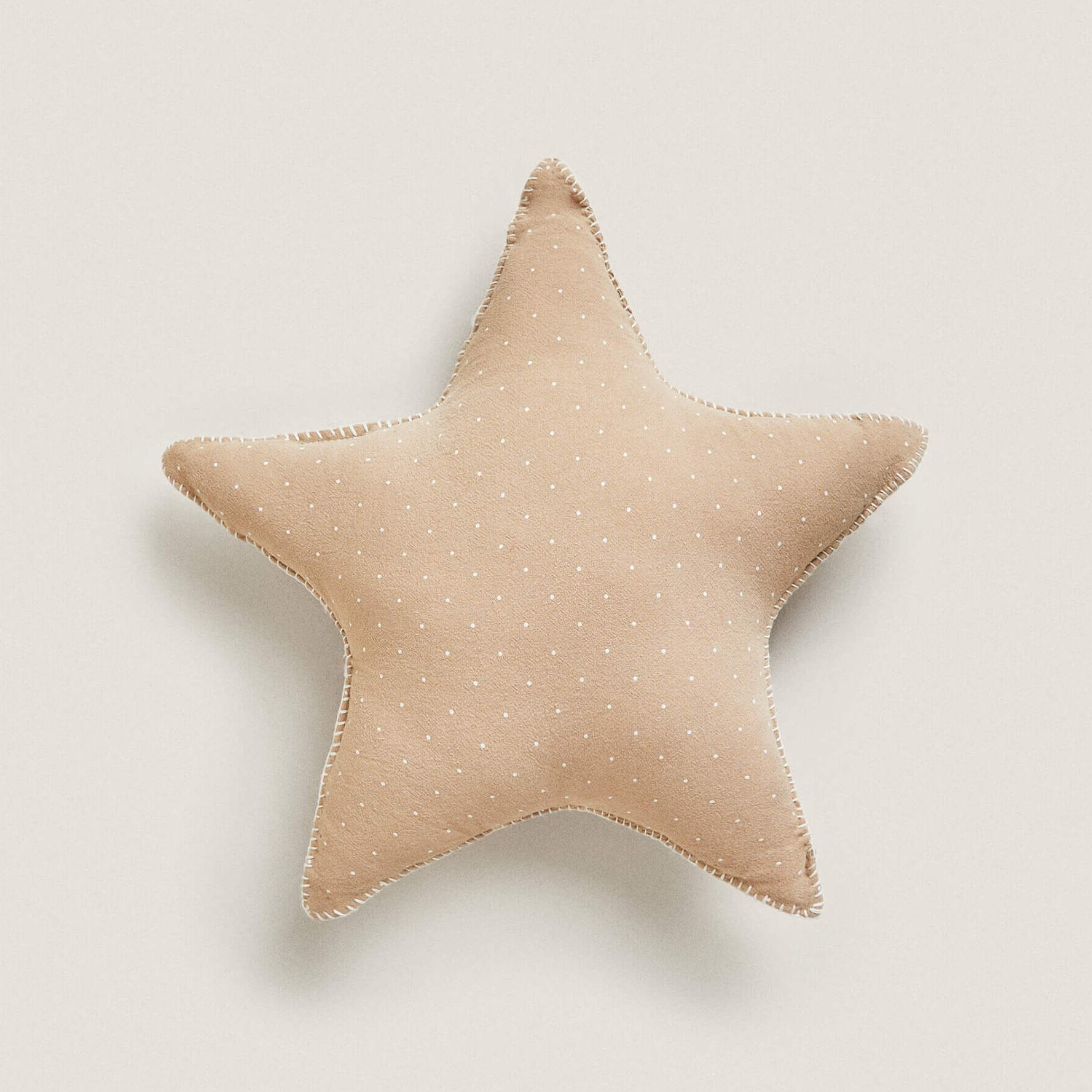 Детская подушка Zara Home Star, светло-коричневый геометрический горошек слова цитаты подушка чехлы хлопковый льняной диванная подушка чехол комната подарки диван поясная подушка нав