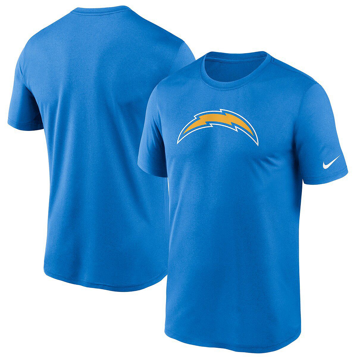 Мужская пудровая синяя футболка los angeles chargers logo essential legend performance Nike