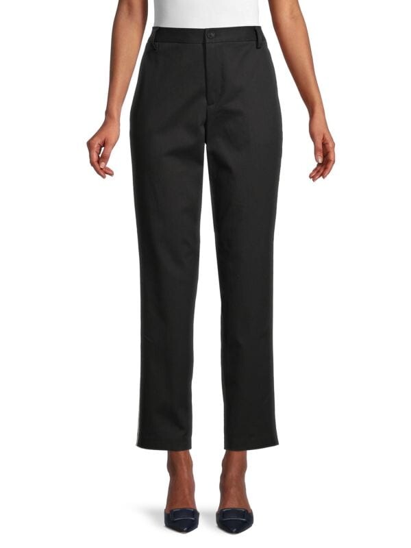 

Брюки Zadig & Voltaire длиной до щиколотки из эластичного хлопка, черный