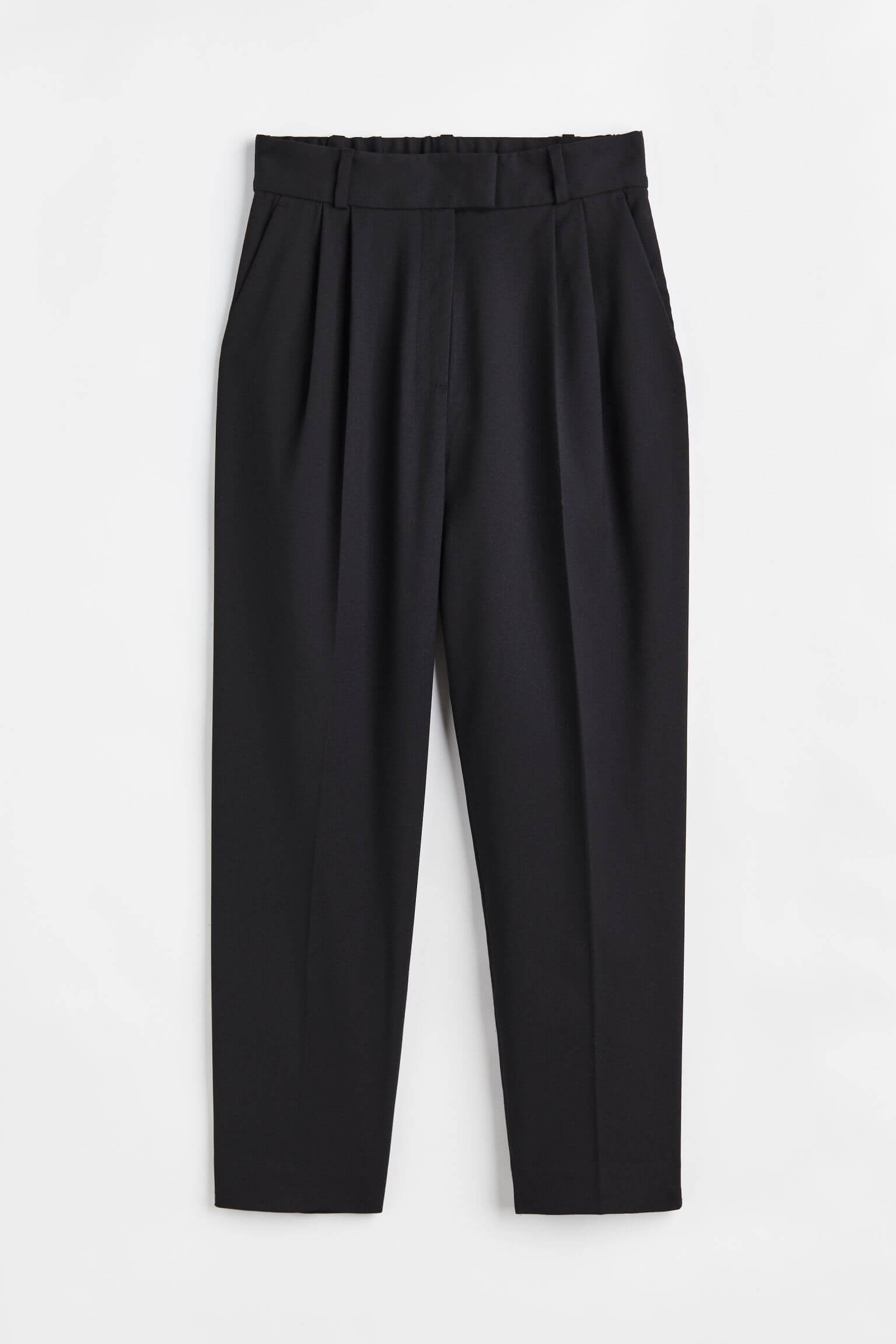 Брюки H&M Ankle-length, черный брюки uniqlo smart wool like ankle length черный