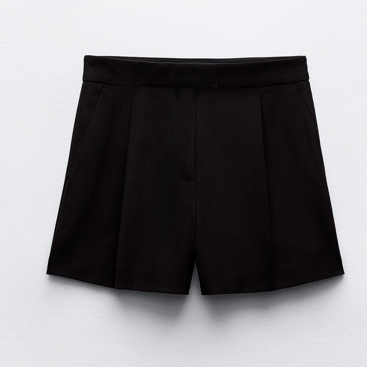 Шорты Zara High-waist Bermuda With Darts, черный шорты трусы zara high waist with rhinestones черный