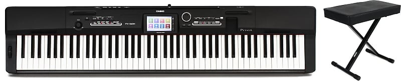 

Casio Privia PX-360 88-клавишное цифровое пианино с динамиками в комплекте со сценической скамьей KT7800+ Deluxe X-Style On-Stage + Casio KT7800+=1 PX-360BK=1