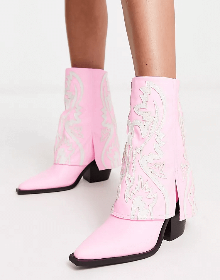 Ботинки вестерн Azalea Wang Annabelle, светло-розовый новинка 2022 модные женские ботинки из искусственной кожи на бархатной подкладке женская обувь зимние ботинки женские ботинки