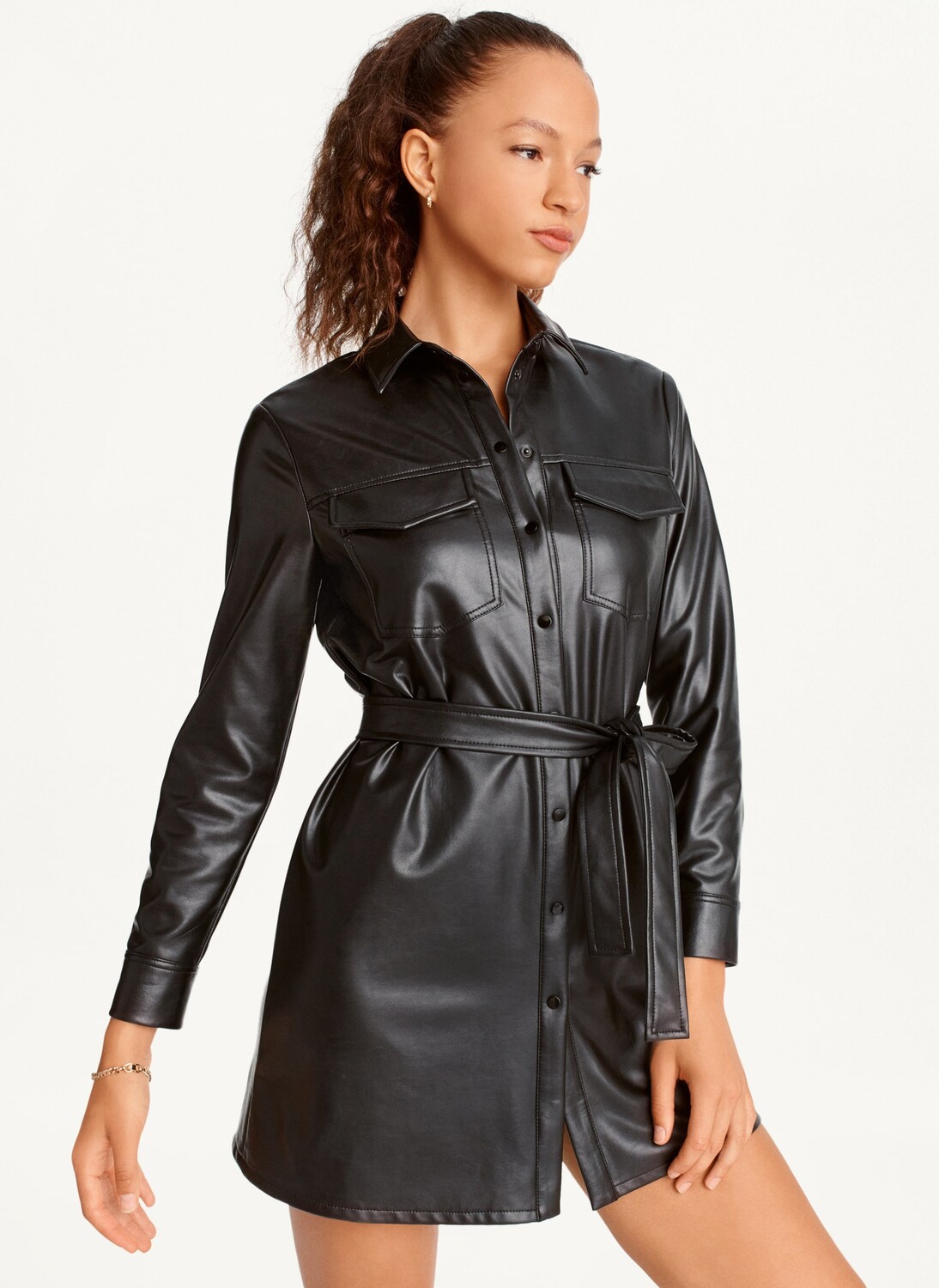 

Платье из искусственной кожи DKNY