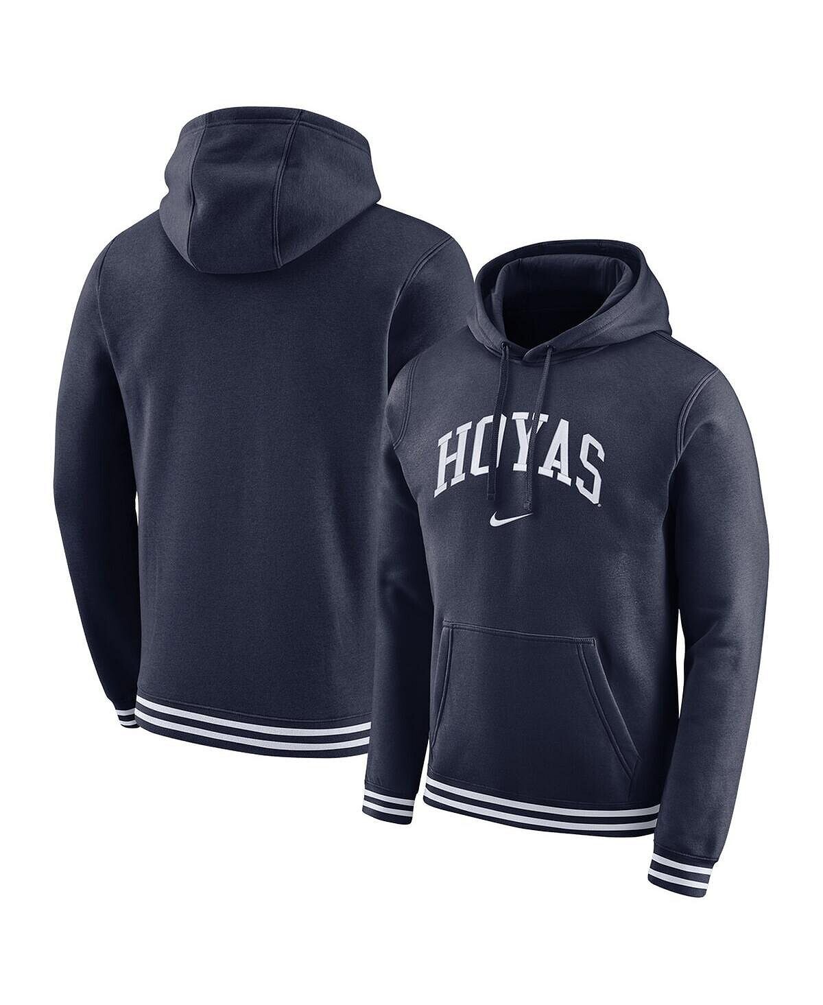 

Мужская темно-синяя толстовка с капюшоном georgetown hoyas sketch retro pullover Nike, синий