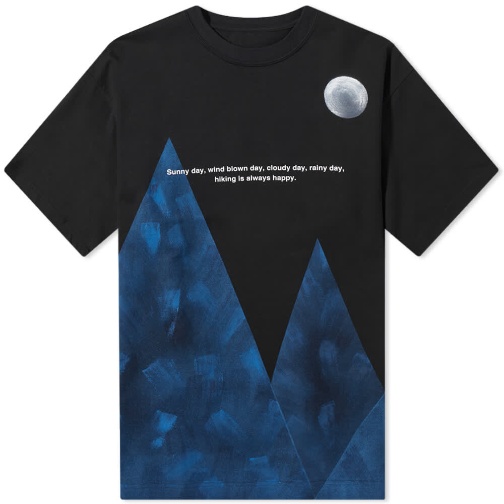 

Футболка and wander Hand Painted Mountain Tee, Черный