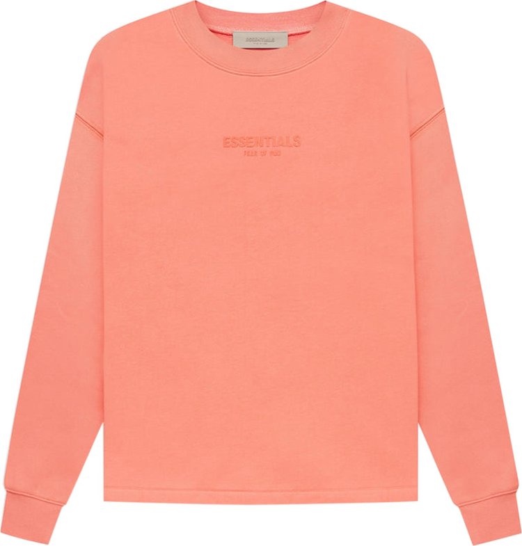 Толстовка Fear of God Essentials Relaxed Crewneck 'Coral', оранжевый - фото