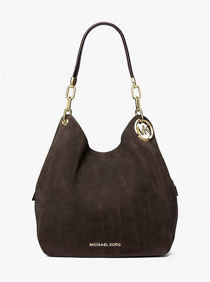 

Сумка Michael Michael Kors Lillie Large Suede Shoulder, темно-коричневый
