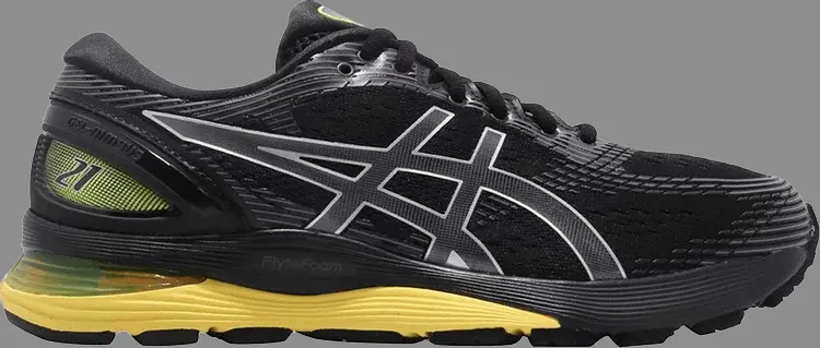 

Кроссовки gel nimbus 21 wide 'lemon shark' Asics, черный