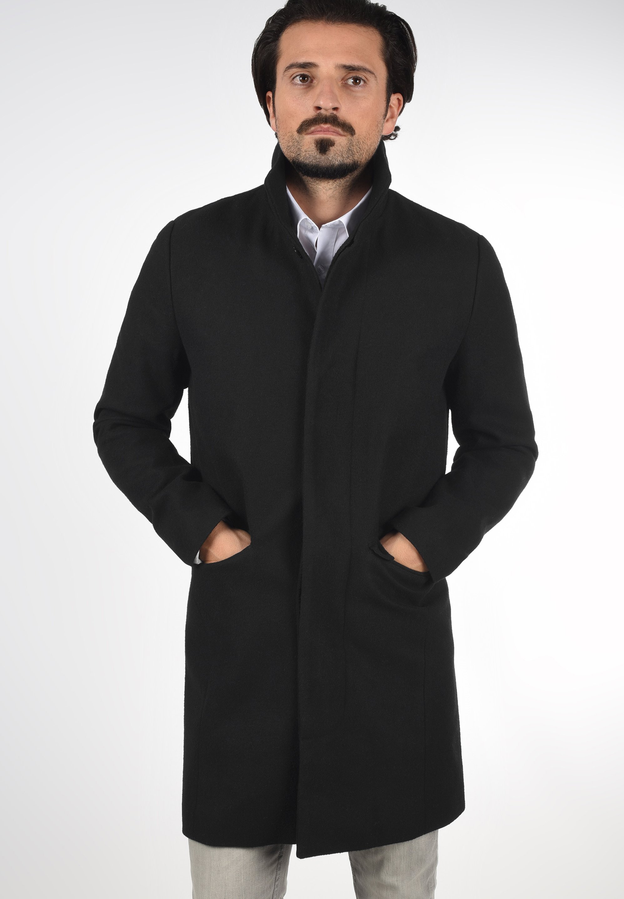 Пальто классическое Solid, черный