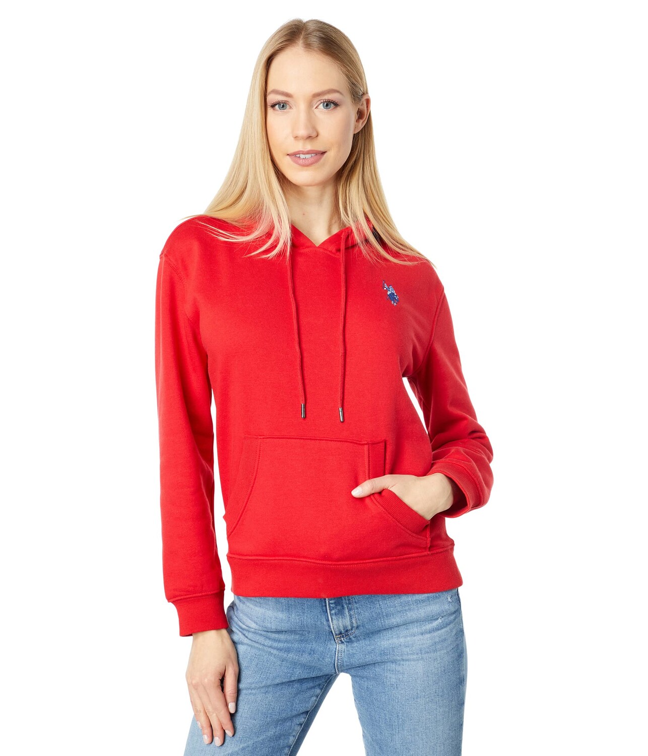

Худи U.S. POLO ASSN., Long Sleeve High-Low Fleece Hoodie, Красный