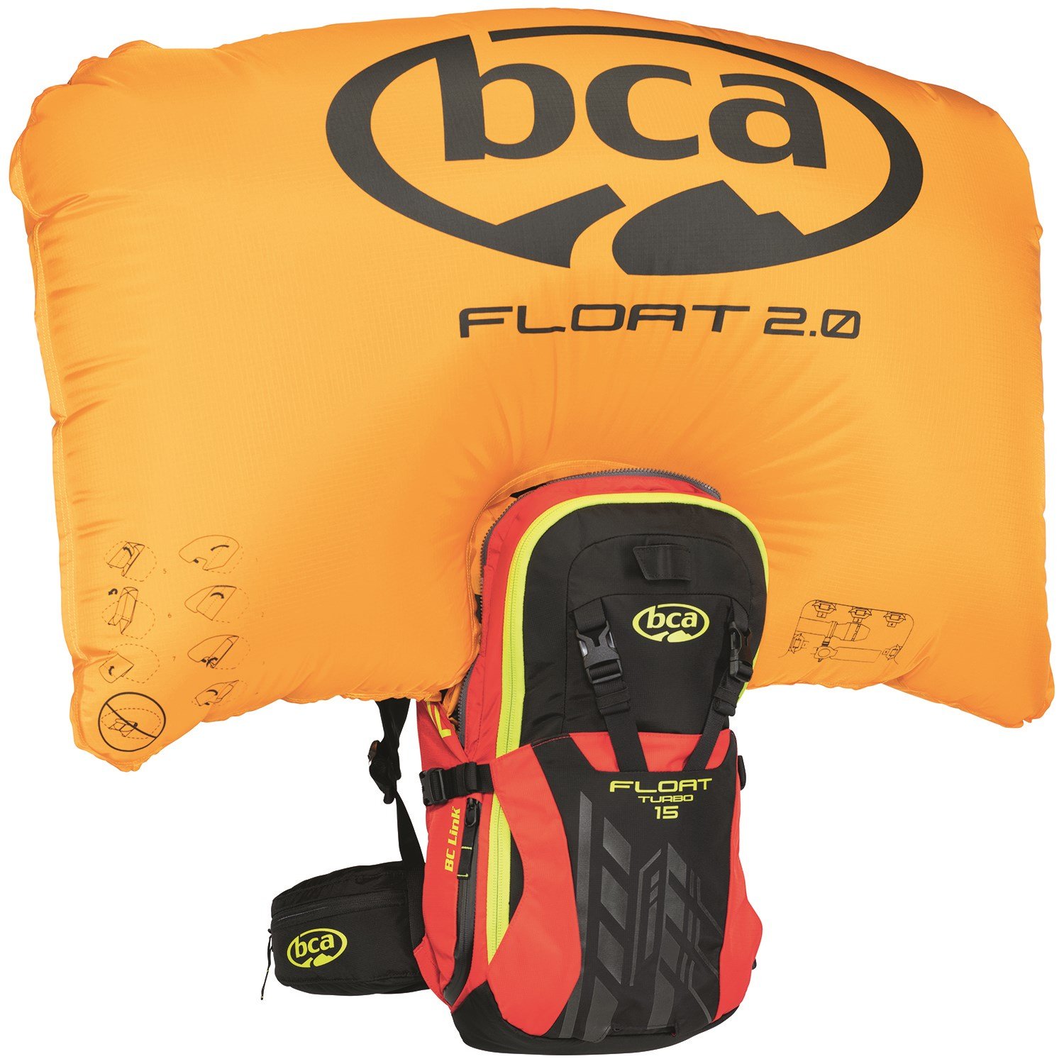 Подушка безопасности BCA Float 15 Turbo, красный подушка м подушка vaude красный