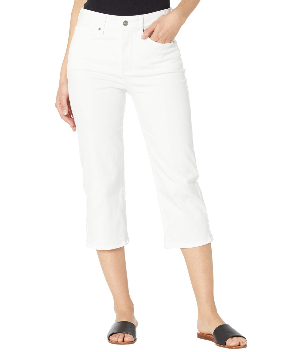 

Джинсы NYDJ, Thigh Shaper Crop Jeans in Optic White