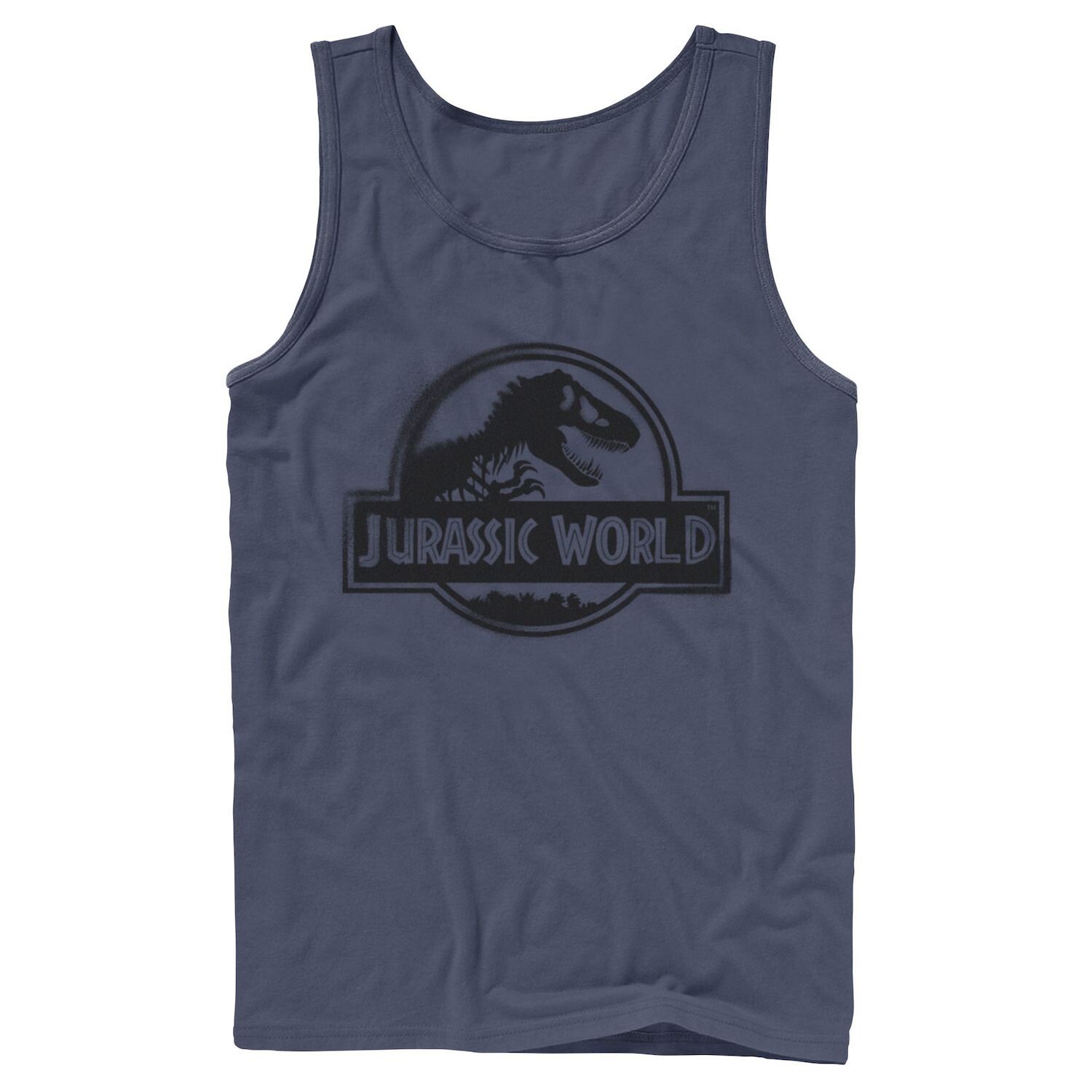 

Мужская черная майка с логотипом Jurassic World Two из аэрозольной краски