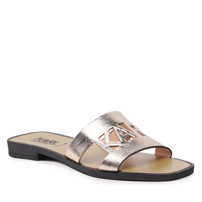 

Шлепанцы KARL LAGERFELD KL80406 Gold Textured Lthr, золото