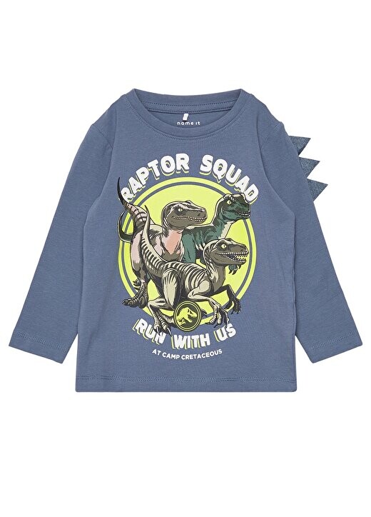 

Синяя футболка для мальчика NMMJINUS JURASSIC LS TOP NOOS VD Name İt, синий