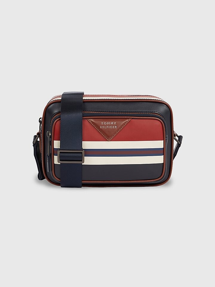 

Полосатая кожаная сумка для фотоаппарата Tommy Hilfiger