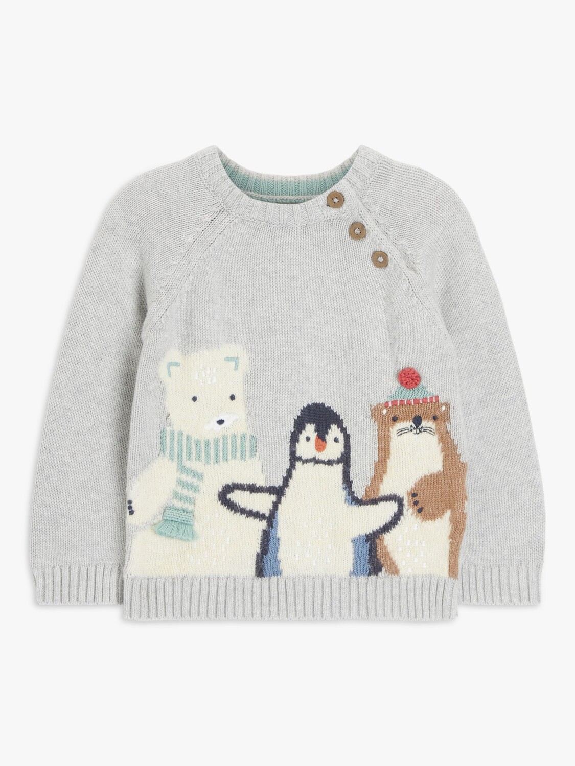 

Джемпер Baby Penguin & Friends John Lewis, серый/мульти