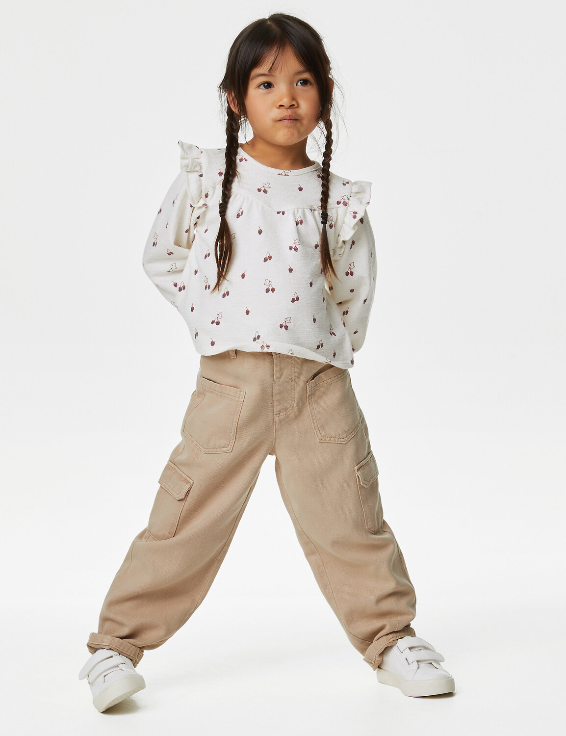 

Брюки карго с высоким содержанием хлопка (2–8 лет) Marks & Spencer